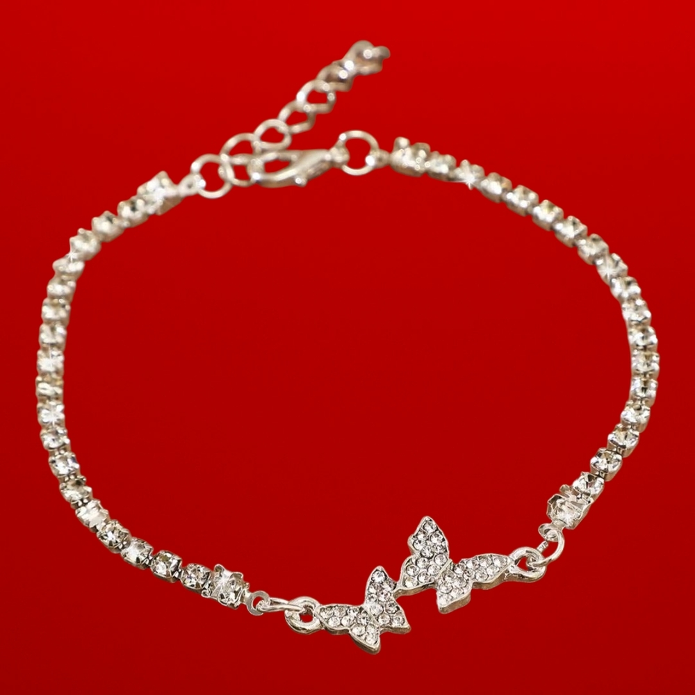 Elegant Silver Butterfly Bracelet